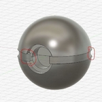 Modelo 3d de Pokeball llavero multicolor para impresoras 3d