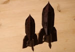 Modelo 3d de Steampunk cohete para impresoras 3d
