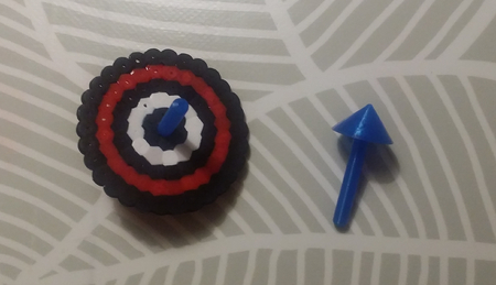 Hama bead spinning top body