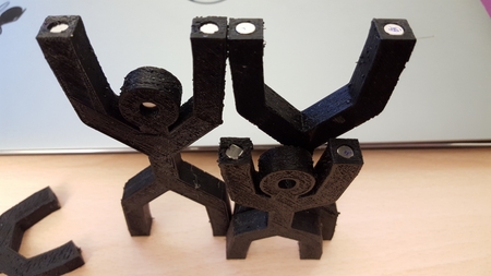  Stick man with magnets  3d model for 3d printers