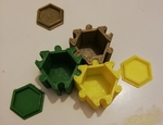 Modelo 3d de Modular hexagonal, cuadro de para impresoras 3d