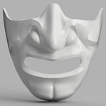  Samurai half mask (mempo)  3d model for 3d printers