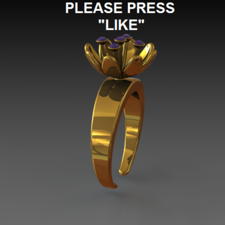  Lily ring  3d model for 3d printers