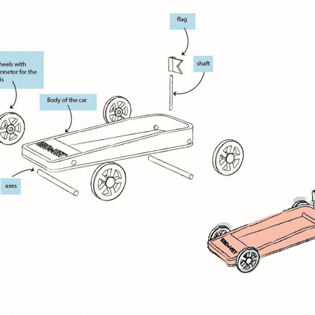 Modelo 3d de Coche 4 móvil para impresoras 3d