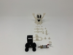 Modelo 3d de Halloween feliz fantasma pin walker. para impresoras 3d