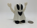  Halloween happy ghost pin walker.  3d model for 3d printers