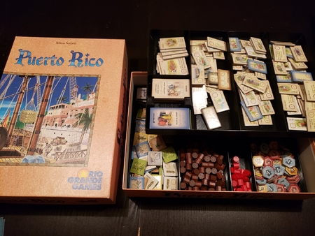  Puerto rico 10th anniversary edition board game insert and organizer  3d model for 3d printers