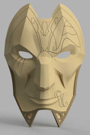 Modelo 3d de Jhin de la máscara (league of legends) para impresoras 3d