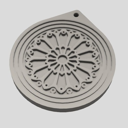  Gothic rosette pendant  3d model for 3d printers