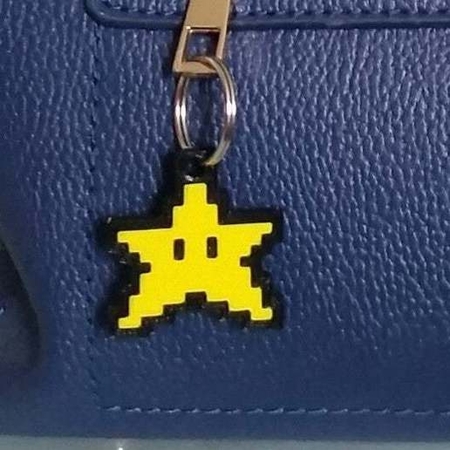 Star Keychain - Super Mario World - (Single Extrusion)