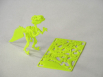 Modelo 3d de Velociraptor de la tarjeta de negocios para impresoras 3d