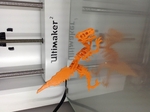 Modelo 3d de Velociraptor de la tarjeta de negocios para impresoras 3d