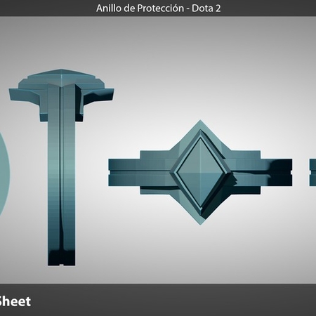 Modelo 3d de Protección de anillo de dota 2 para impresoras 3d