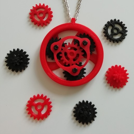  Planetary gear pendant/key ring  3d model for 3d printers