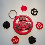  Planetary gear pendant/key ring  3d model for 3d printers