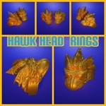 Modelo 3d de Hawk jefe del anillo para impresoras 3d