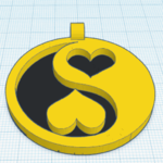  Yin yang hearts jewelry  3d model for 3d printers