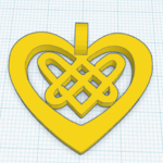 Modelo 3d de Celta corazón de joyas para impresoras 3d