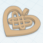  Celtic heart jewelry  3d model for 3d printers