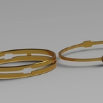  Engagement and wedding ring  3d model for 3d printers