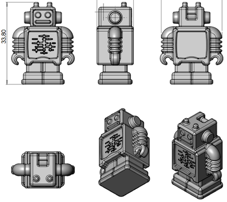 Modelo 3d de Oficial de la ultimaker robot para impresoras 3d