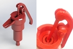  Hand water pump  3d model for 3d printers