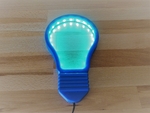  Incandescent light bulb symbol with leds  3d model for 3d printers