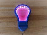  Incandescent light bulb symbol with leds  3d model for 3d printers