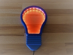  Incandescent light bulb symbol with leds  3d model for 3d printers