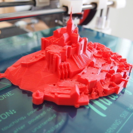 Modelo 3d de Mont saint michel para impresoras 3d