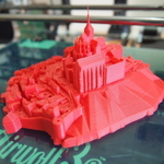 Modelo 3d de Mont saint michel para impresoras 3d