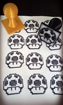  Geeky 8bit character rubber stamps  3d model for 3d printers