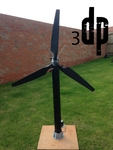Modelo 3d de Mkiii 50 vatios 3d imprimible de la turbina de viento para impresoras 3d