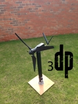 Modelo 3d de Mkiii 50 vatios 3d imprimible de la turbina de viento para impresoras 3d