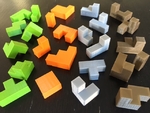 Modelo 3d de Cubo rompecabezas de cuarteto para impresoras 3d