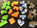  Cube puzzle quartet  3d model for 3d printers