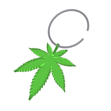 Marijuana leaf jewelry, necklace cannabis