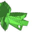 Modelo 3d de La marihuana de la hoja de la joyería, collar de cannabis para impresoras 3d