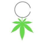 Modelo 3d de La marihuana de la hoja de la joyería, collar de cannabis para impresoras 3d