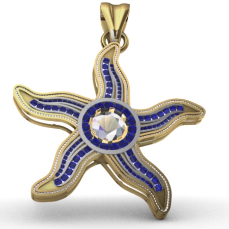  Starfish pendant  3d model for 3d printers