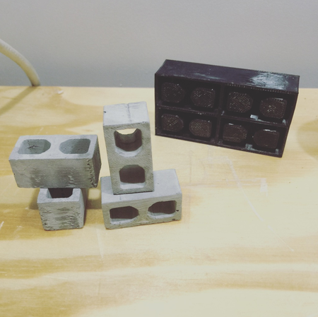 4 Miniature cinder block mold