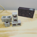  4 miniature cinder block mold  3d model for 3d printers