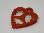  Geared heart message pendant  3d model for 3d printers