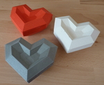 Modelo 3d de Caja en forma de corazón para impresoras 3d