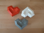 Modelo 3d de Caja en forma de corazón para impresoras 3d