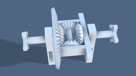 Modelo 3d de Diferencial abierto de diseño para impresoras 3d