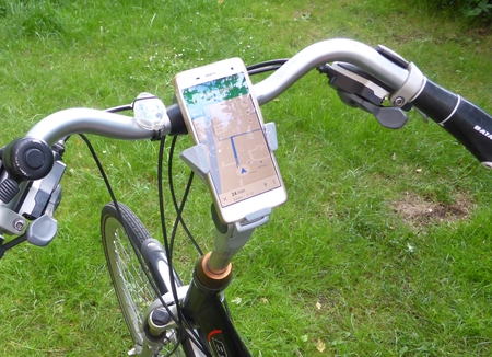 Bicycle phone holder