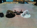  Wolves and worgs for your tabletop game!  3d model for 3d printers