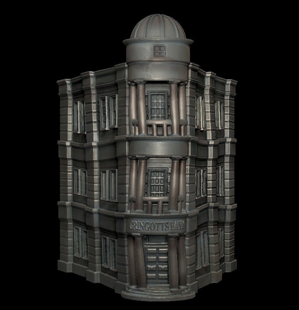 Modelo 3d de Gringotts bank - harry potter para impresoras 3d