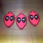  Deadpool head keyring  3d model for 3d printers